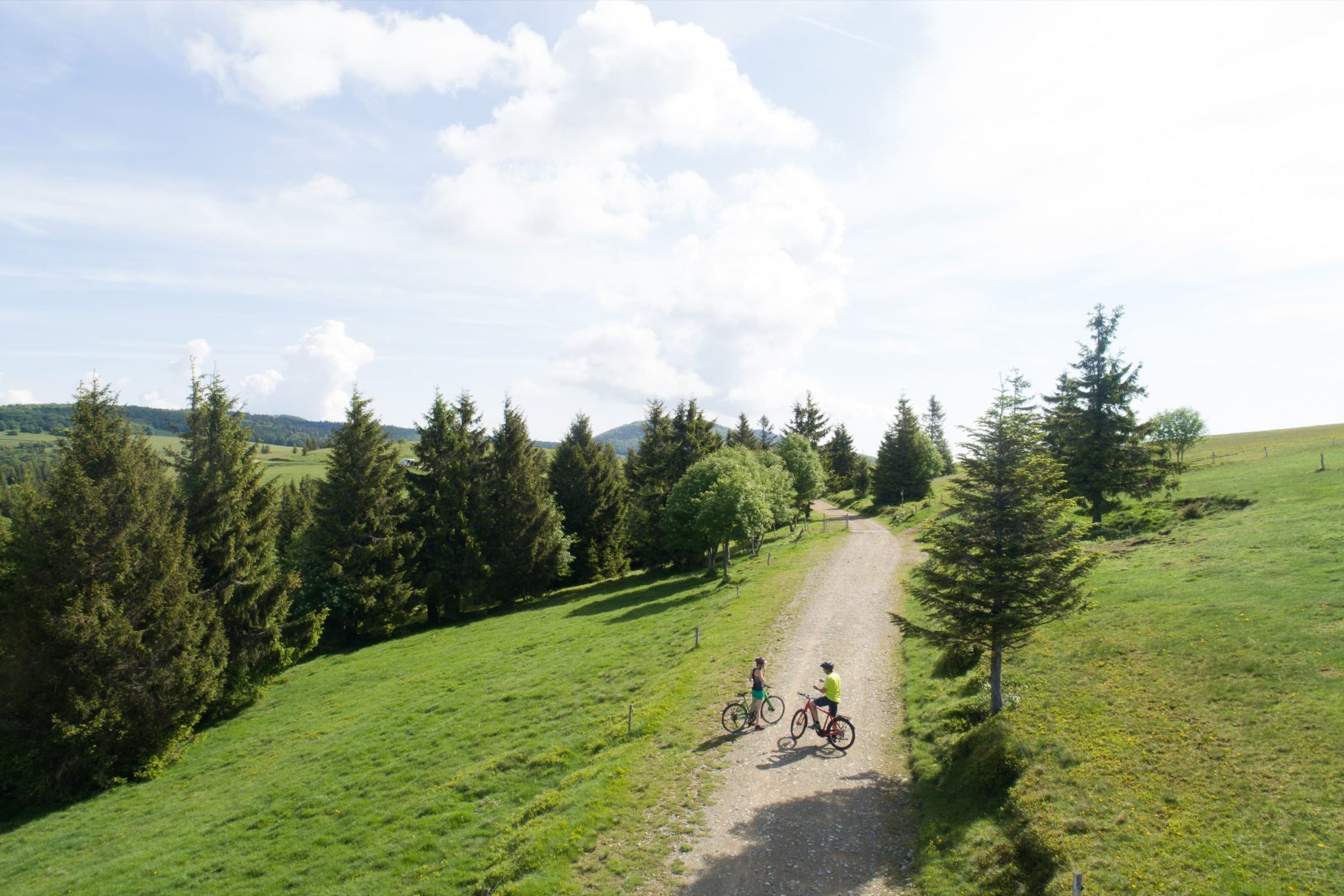 photographie aérienne vélo