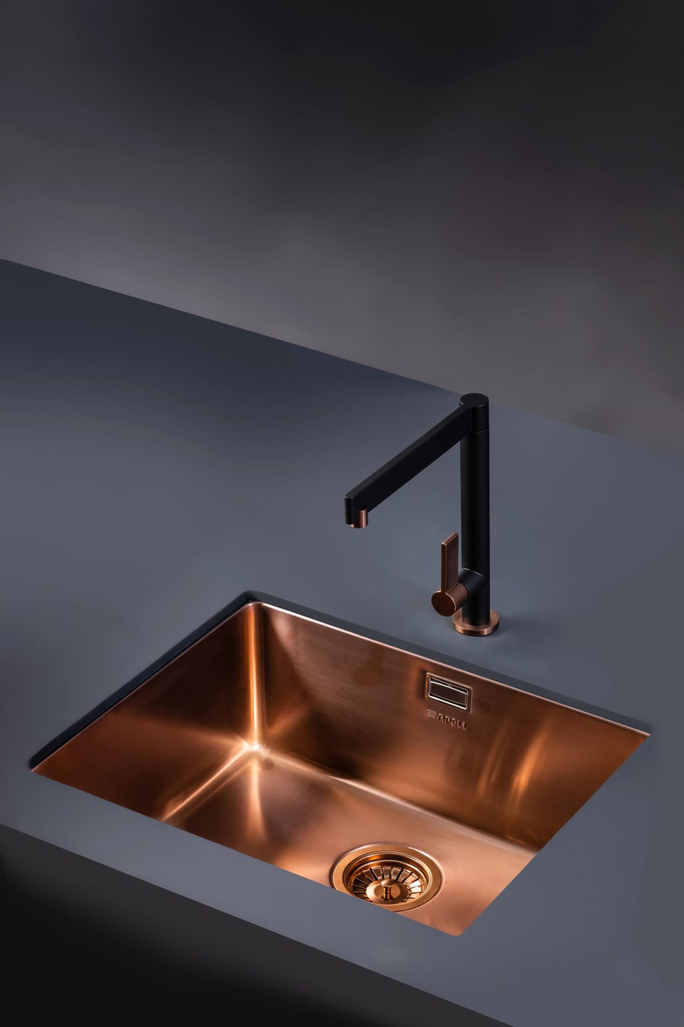 photo publicité évier chrome