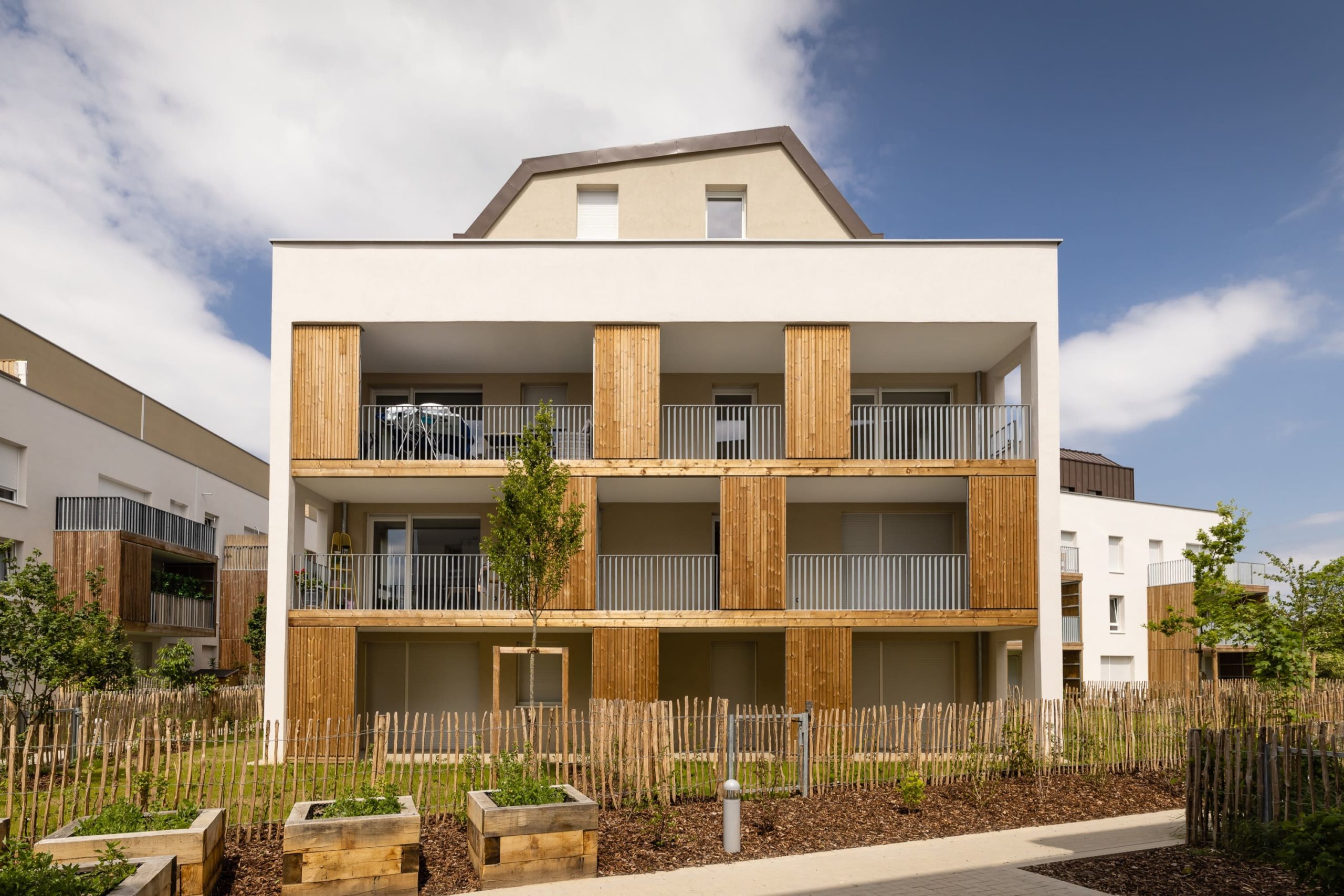architecture extérieure façade bois
