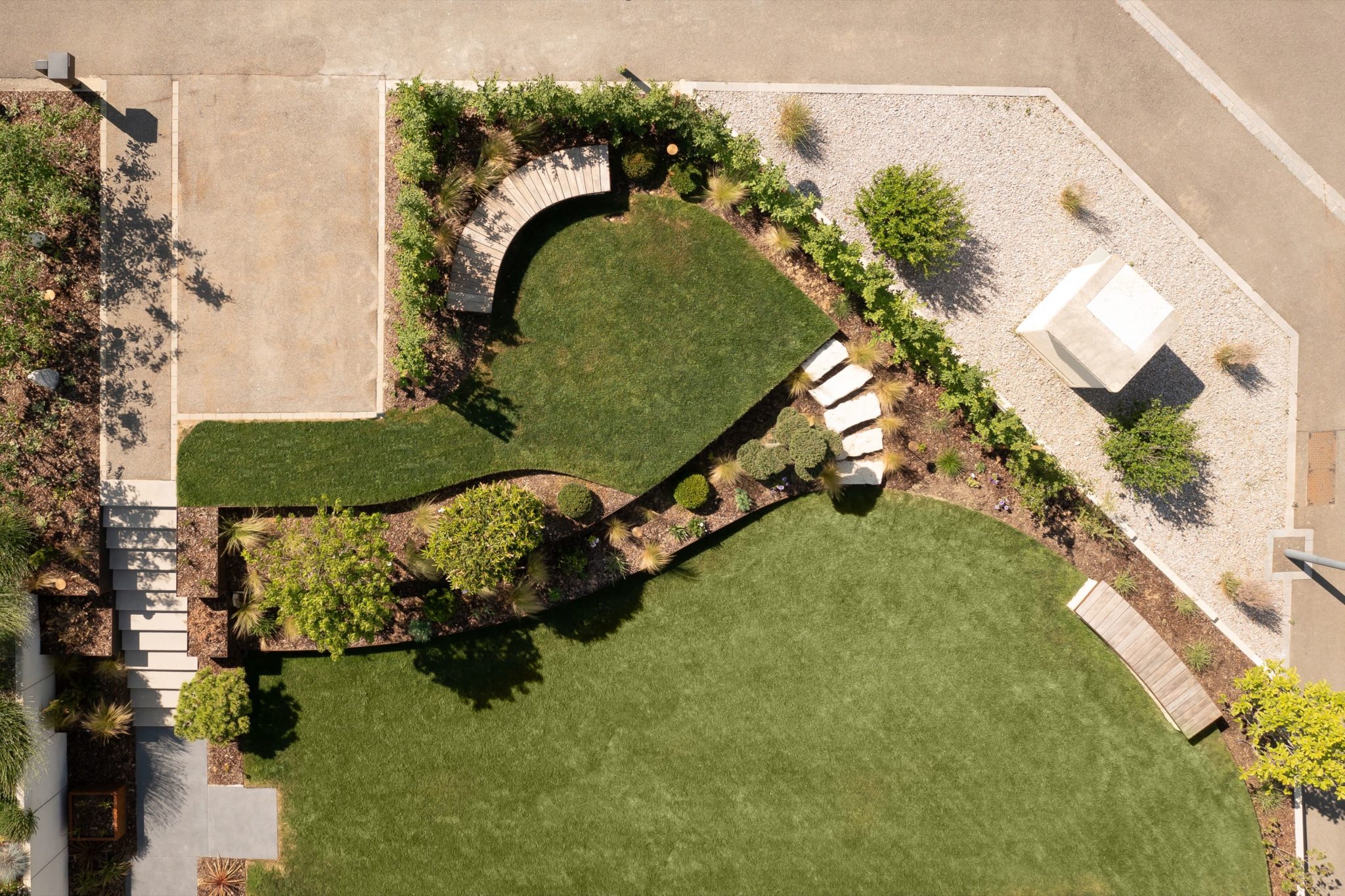 photographie aérienne jardin